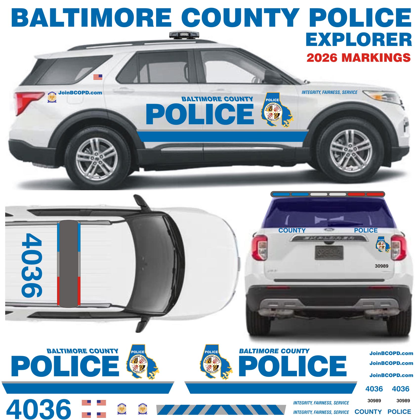 Baltimore County Police Explorer new 2026 markings